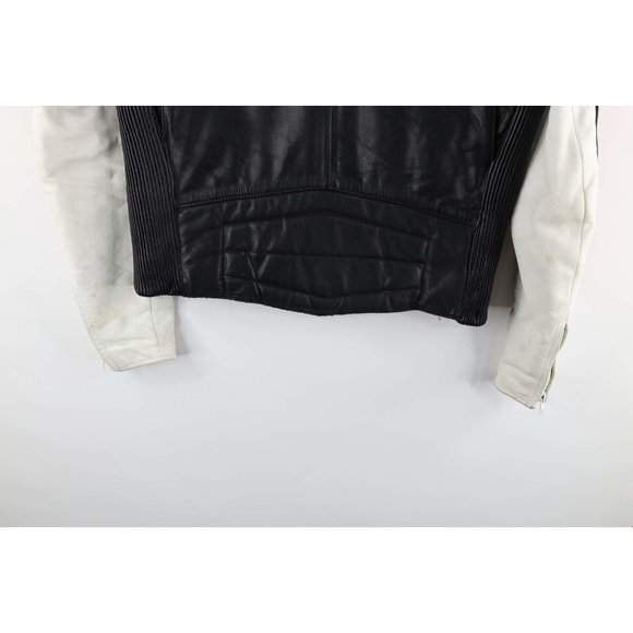 Vtg 80s Vetter Windjammer Womens 42 Distressed Leather Riding Motorcycle Jacket - Picture 11 of 11